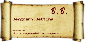 Bergmann Bettina névjegykártya