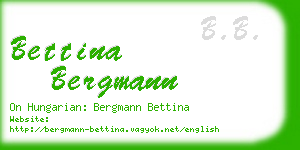 bettina bergmann business card